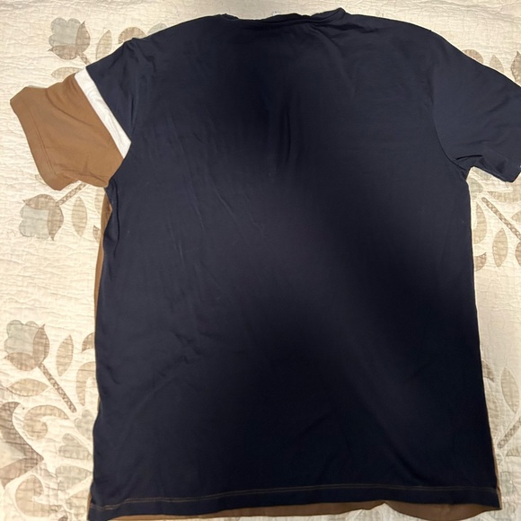 Reiss Mercerized Cotton Colorblocked Crewneck Tee - Picture 4 of 5